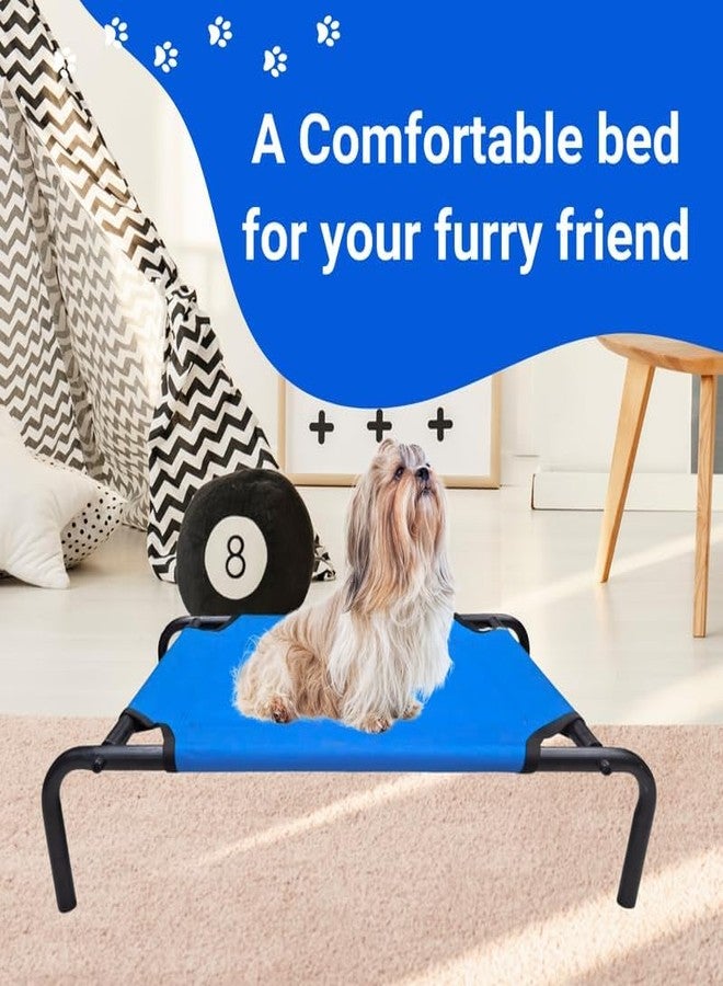Pets Empire Elevated Cooling Pets Bed for Small Dogs & Cats | Breathable Raised Cot with Sturdy Frame for Indoor & Outdoor Comfort, Easy to Assemble and Clean, Dog Cot Bed,(28 x 22 x 7in Medium, Blue) - Image 4